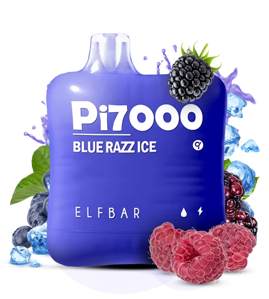 Pi7000_BlueRazzIce Одноразка Elf Bar Pi7000 Ягоди Лід