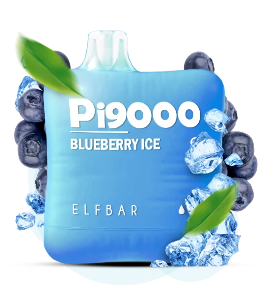 Pi9000_BlueberryIce Одноразка Elf Bar Pi9000 Чорниця Лід