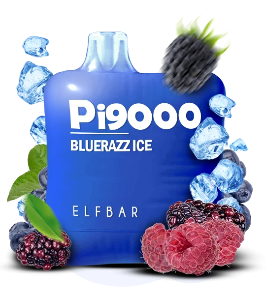 Pi9000_BluerazzIce Одноразка Elf Bar Pi9000 Ягоди Лід
