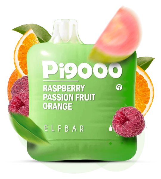 Pi9000_RaspberryPassionFruitOrange Одноразка Elf Bar Pi9000 Малина-Маракуя-Апельсин