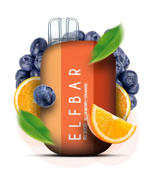 Elfbar_Ri3000_BlueberryOrange Одноразка Elf Bar Ri3000 Чорниця-Апельсин