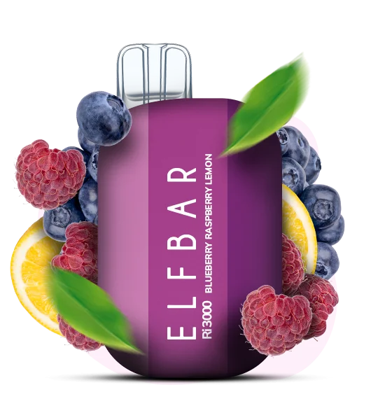 Elfbar_Ri3000_BlueberryRaspberryLemon Одноразка Elf Bar Ri3000 Чорниця-Малина-Лимон