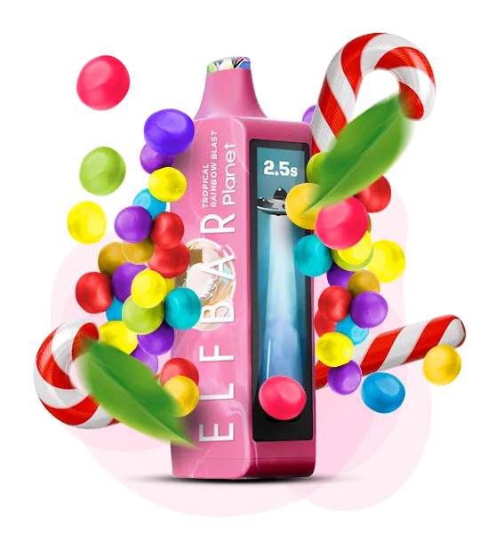 Elfbar_Planet_TropicalRainbowBlast Одноразка Elf Bar Planet Цукерки з тропічними фруктами