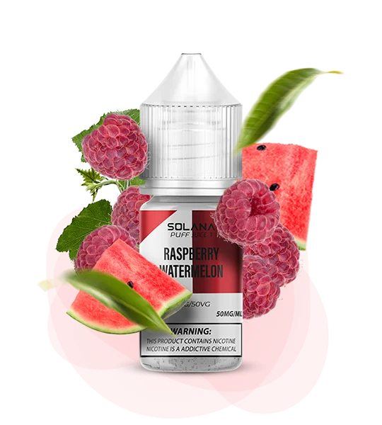 Solana_PuffJuice1_30ml_RaspberryWatermelon1 Рідина для под системи Solana 1 Малина Кавун