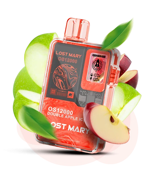 LostMary_OS12000_Double_Apple_Ice Одноразка Lost Mary OS12000 Двійне яблуко Лід