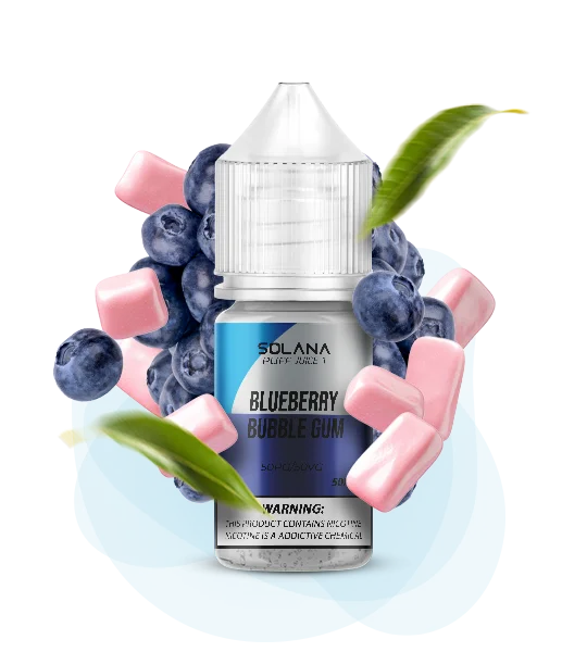Solana_PuffJuice1_30ml_BlueberryBubbleGum Рідина для POD-системи SOLANA Чорниця Жувальна гумка