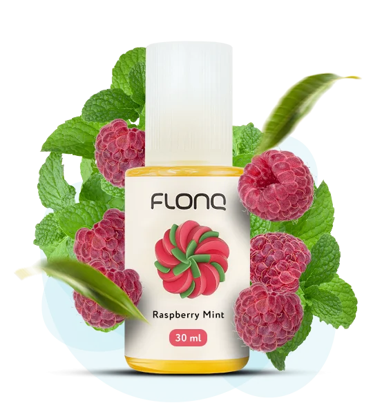 Flonq_Liquid30ml_RaspberryMint Рідина Flonq Raspberry Mint 30 мл - Зображення 1