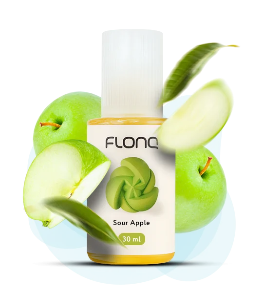 Flonq_Liquid30ml_SourApple Рідина Flonq Sour Apple 30 мл - Зображення 1