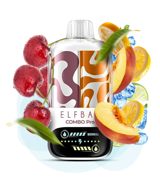 Elfbar_ComboPro_30000_Cherry&PeachLemonade Одноразова Pod-система Elf bar Combo Pro 30000 Cherry & Peach Lemonade - Зображення 1