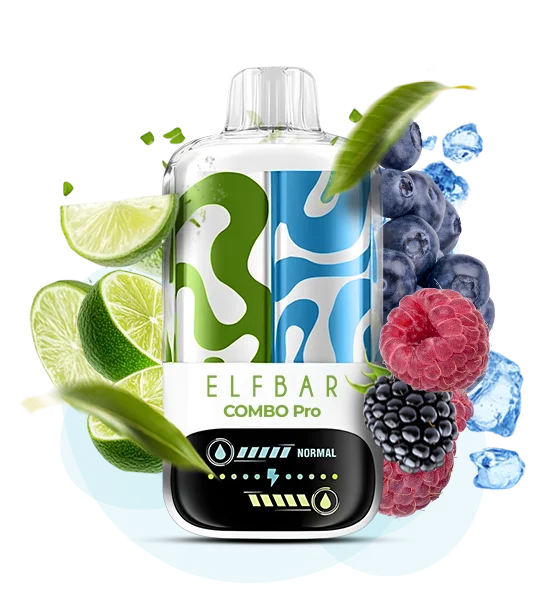 Elfbar_ComboPro_30000_Lime&BlueRazz Одноразова Pod-система Elf bar Combo Pro 30000 Lime & Blue Razz - Зображення 1
