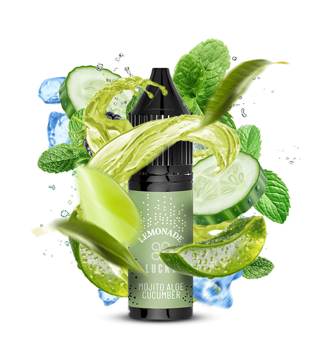 Lucky_liquid_15ml_Mojito Aloe Cucumber Рідина Lucky Mojito Aloe Cucumber Lemonade 15 мл/ 50мг - Зображення 1